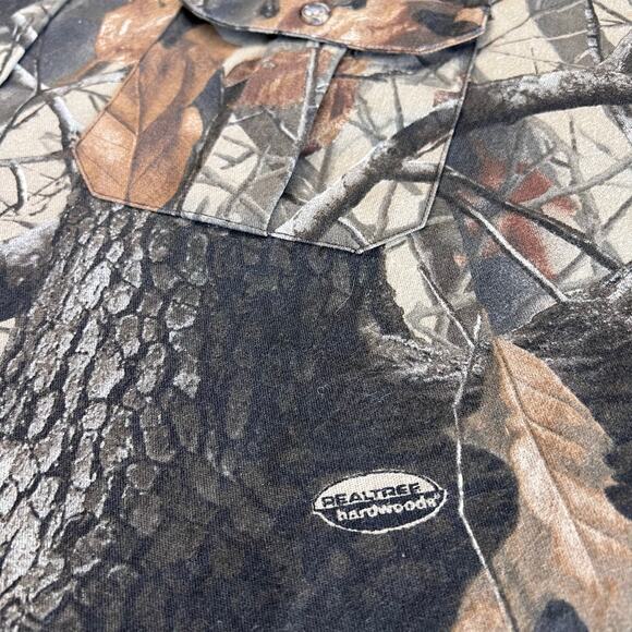 Cabela’s Vintage Camo camouflage Flannel Button Down Shirt men’s 3XL Real Tree - Picture 5 of 5